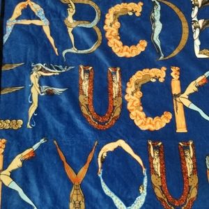Navy Supreme Alphabet beach towel